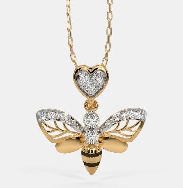 Honey Heart Diamond Pendant